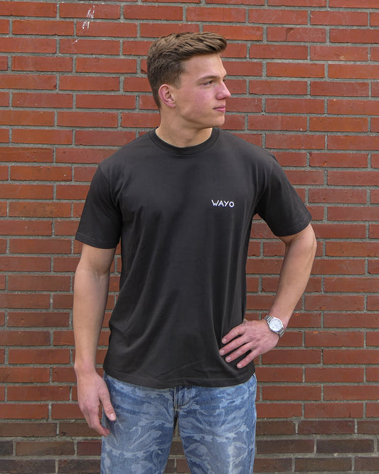 Striped Women Tee - Coal