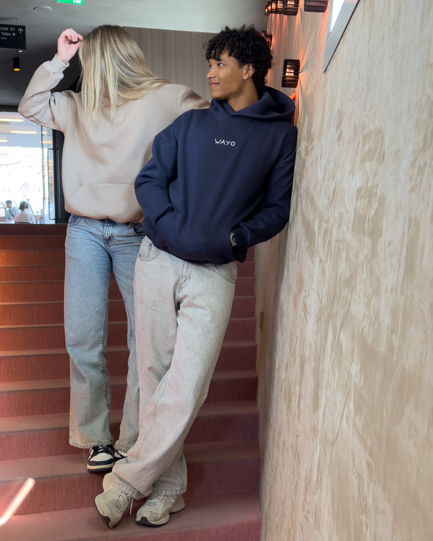 Wayo Smiley Hoodie – Navy
