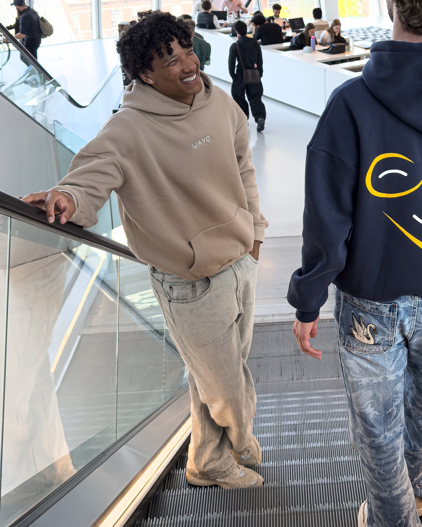 Wayo Smiley Hoodie – Beige