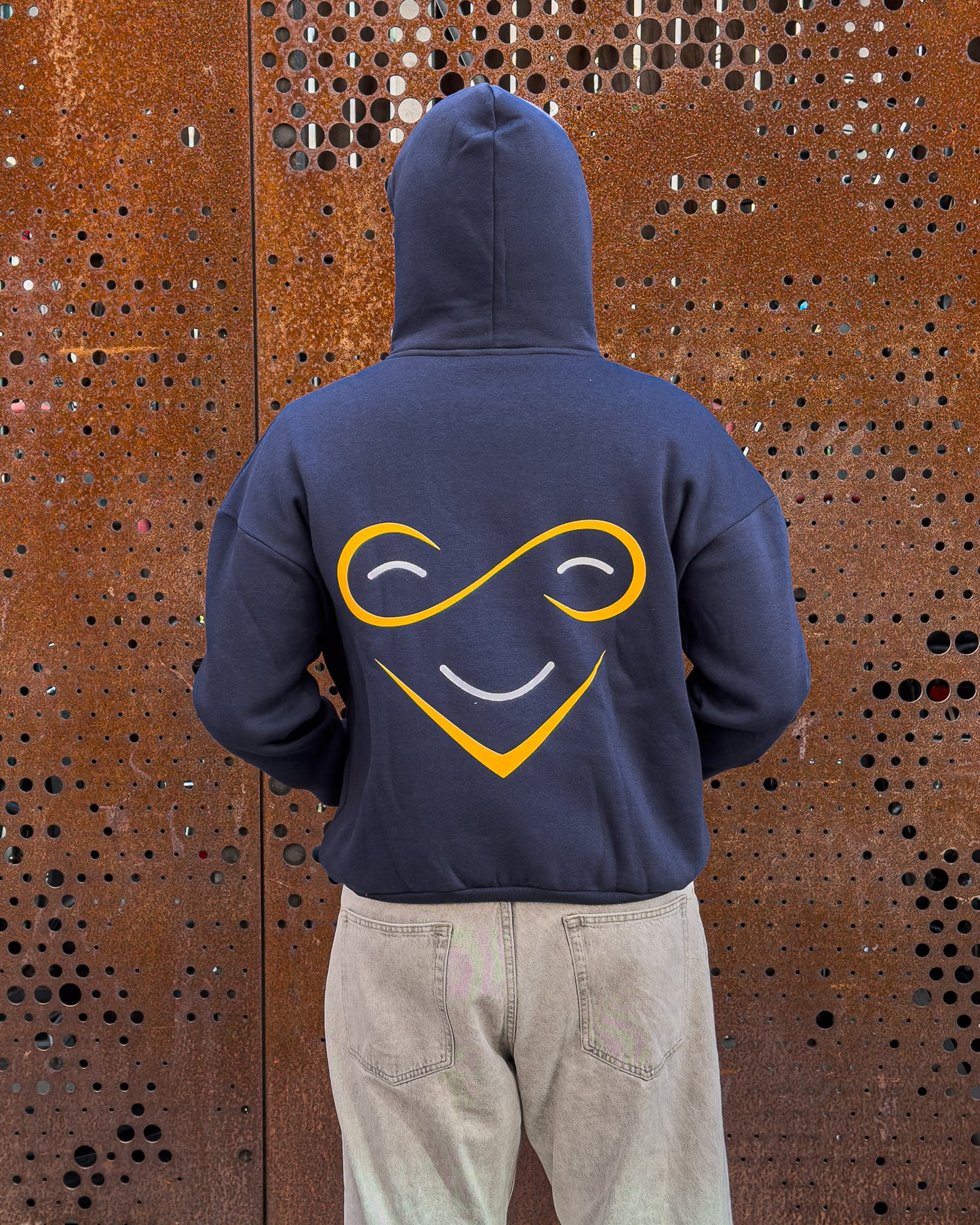 Wayo Smiley Hoodie – Navy