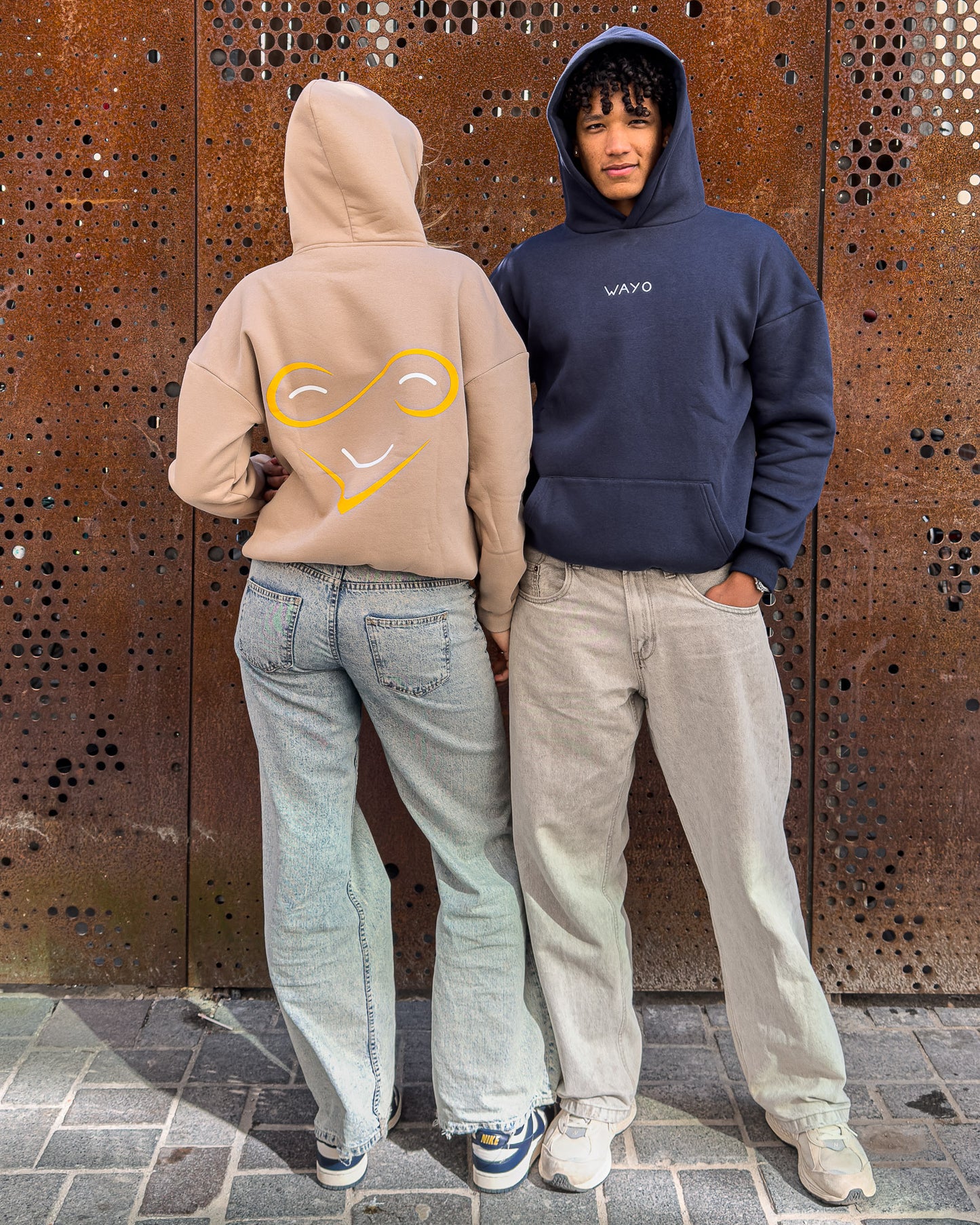 Wayo Smiley Hoodie – Beige