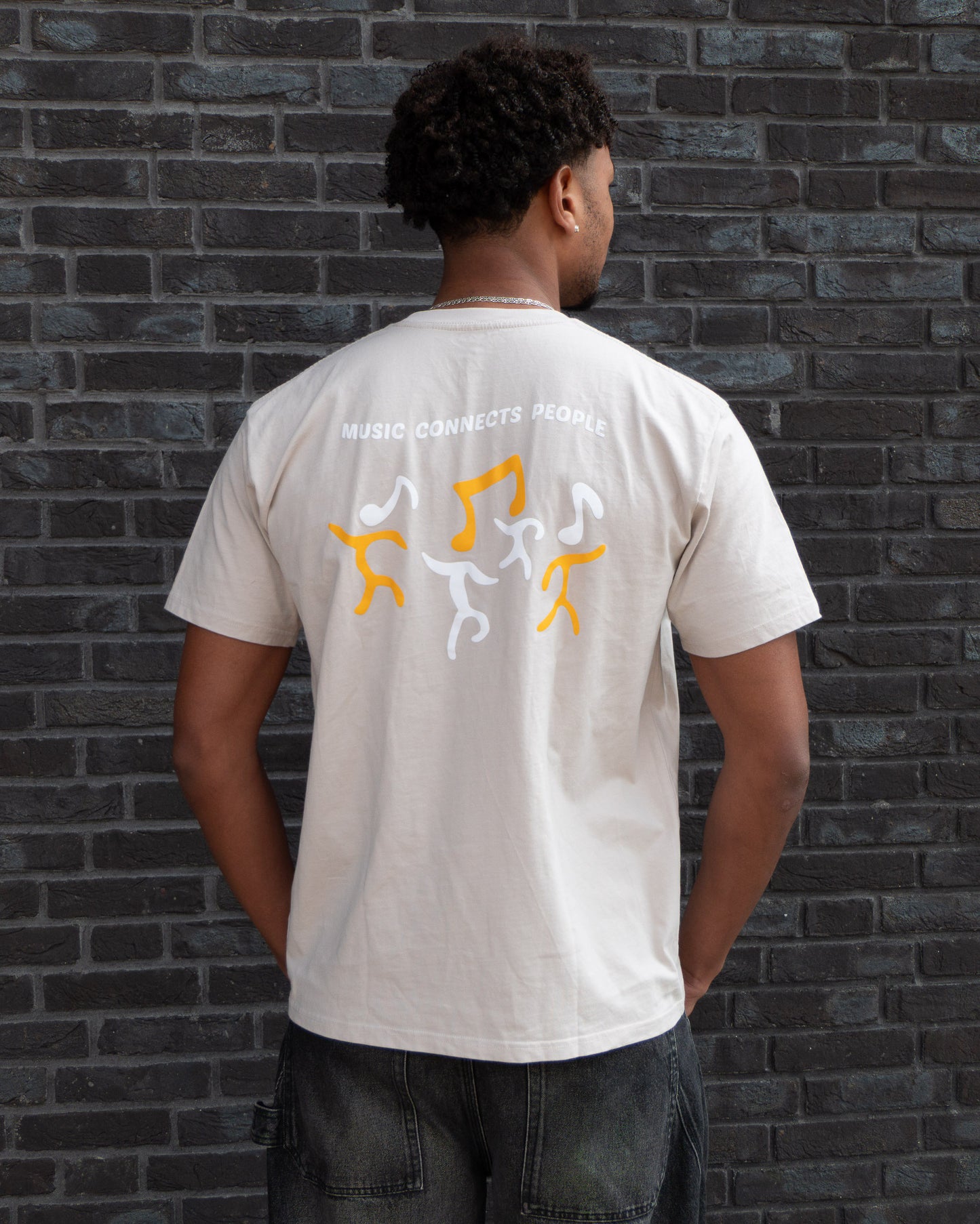 Music Connects People Tee - Bone