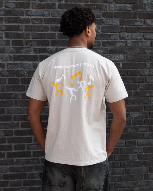 Music Connects People Tee - Bone