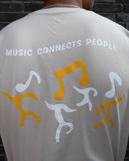 Music Connects People Tee - Bone