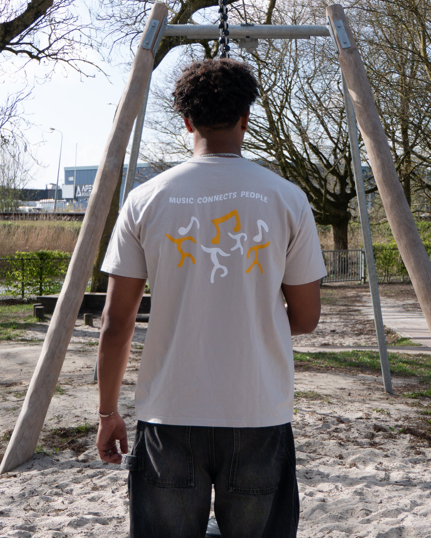 Music Connects People Tee - Bone