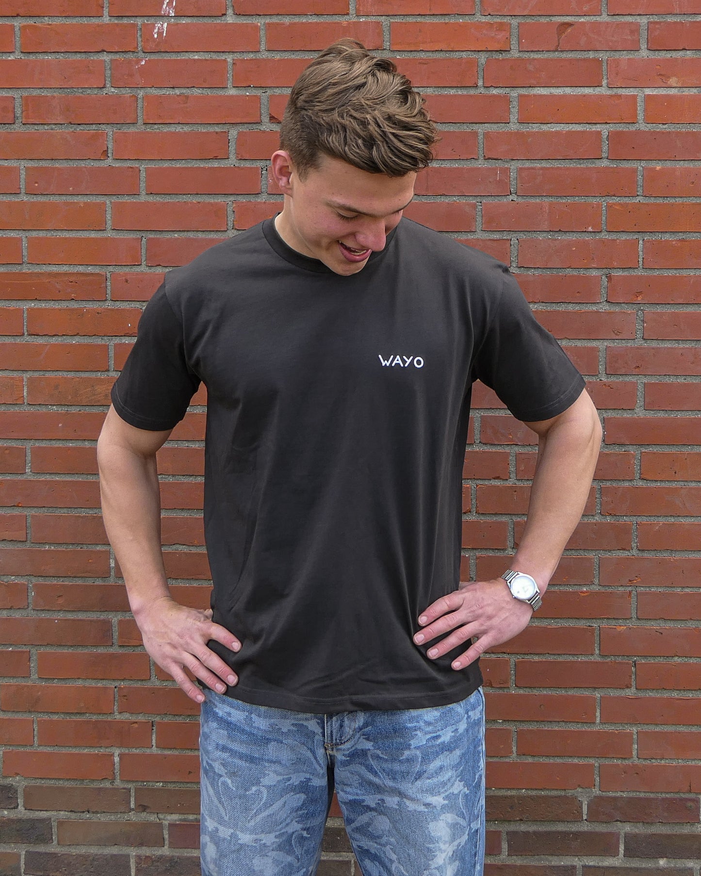 Striped Women Tee - Coal