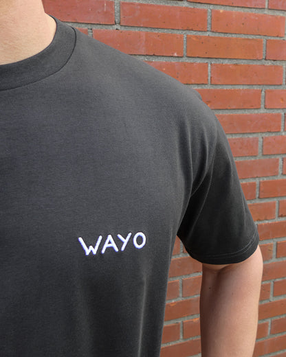 Striped Women Tee - Coal