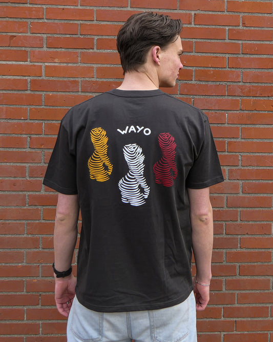 Striped Women Tee - Coal