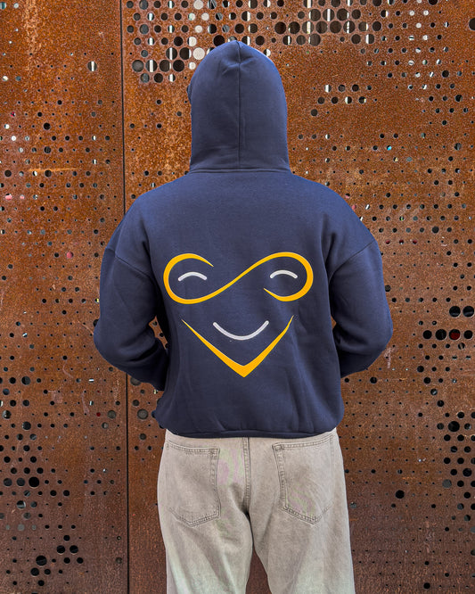 Wayo Smiley Hoodie – Navy